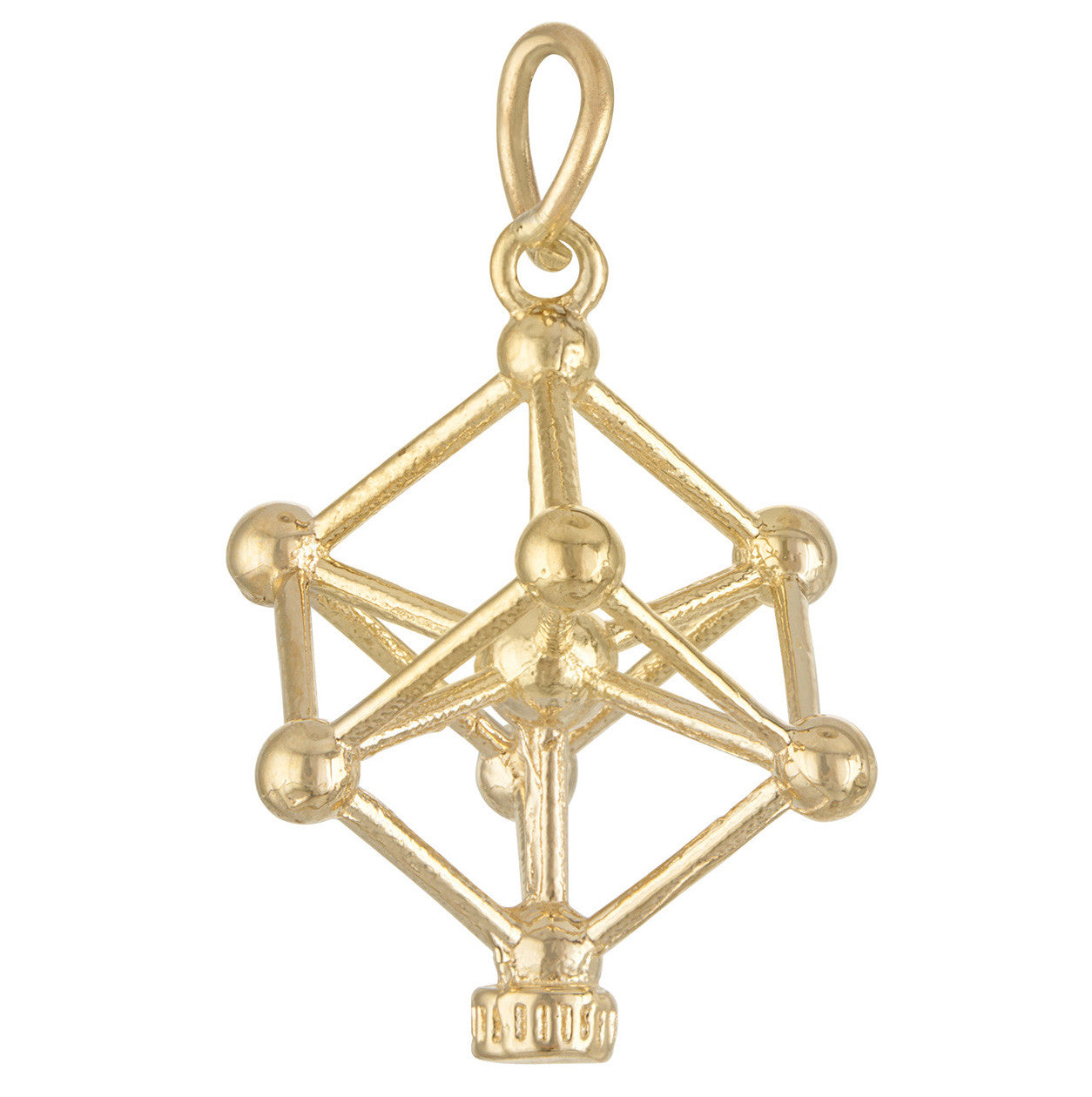 Atom Molecule 14K Gold Charm